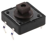 dts24nv APEM Brown Plunger Tactile Switch, SPST 50 mA @ 12 V dc 3.8mm
