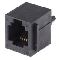 69254-001lf Amphenol ICC MOD JACK Series Female RJ45 Connector, Through Hole, Cat3 Straight 6P6C -Way
