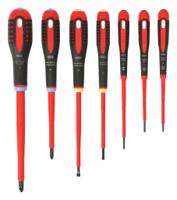 be-9888s Bahco Pozidriv; Slotted Insulated Screwdriver Set, 7-Piece