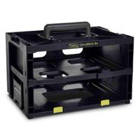 146401 Raaco 2 Cell Black Compartment Box, 241mm x 386mm x 263mm