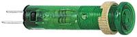 xvla143 Recessed Indicator Panel Mount, 8mm Mounting Hole Size, Green LED, Tab Termination, 48 V