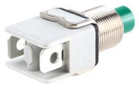 1212c-green APEM Push Button Switch, Momentary, Panel Mount, 12.2mm Cutout, SPST, 250V ac
