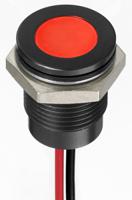 130-2297 RS PRO Red Panel Mount Indicator, 24V dc, 14mm Mounting Hole Size, Lead Wires Termination, IP67