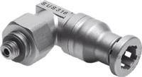 crqsl-m5-6 Festo CRQSL Series Elbow Threaded Adaptor, M5 Male to Push In 6 mm, Threaded Connection Style, 162871