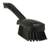 41929 Vikan Hard Bristle Black Scrubbing Brush, 36mm bristle length, Polyester bristle material