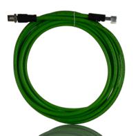 1407501 Phoenix Contact0-93B/R4AC, NBC-M12MSD/ 5, 5m Cat5, Green M12 to Male RJ45 Male, Aluminium Foil, Tinned Copper Braid