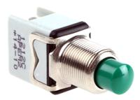 1212c-green APEM Push Button Switch, Momentary, Panel Mount, 12.2mm Cutout, SPST, 250V ac
