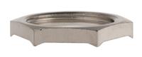 52103330 Lapp Silver Nickel Plated Brass Cable Gland Locknut, M25 Thread
