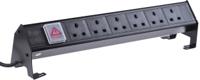 839-9806 RS PRO Type G - British 6 Gang Power Distribution Unit, 3m Cable