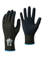 shos581 Showa S-TEX 581 Black Kevlar Work Gloves, Size 7, Nitrile Foam Coating