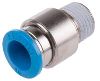 qs-14-10-i Festo QS Series Straight Threaded Adaptor, R 1/4 Male to Push In 10 mm, Threaded-to-Tube Connection Style, 153018