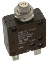 w58-xb1a4a-3 TE Connectivity Thermal Circuit Breaker - W58  Single Pole 50 V dc, 250V ac Voltage Rating, 3A Current Rating