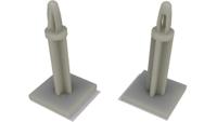 304-143 25.4mm High Nylon 66 PCB Support for 4mm PCB Hole, 17.8 x 17.8mm Base