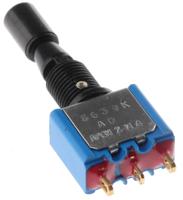 5639adbgk3v APEM Toggle Switch, Panel Mount, On-Off-On, SPDT, Solder Lug Terminal, 30V dc