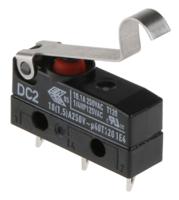 dc2c-a1sc ZF Simulated Roller Lever Micro Switch, Solder Terminal, 10.1 A @ 250 V ac, SPDT, IP6K7