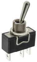x32cp Apem Toggle Switch, Panel Mount, On-Off-On, SPDT, Tab Terminal