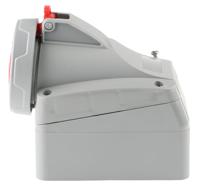 5-553-58 Legrand, P17 Tempra Pro IP66, IP67 Red Wall Mount 3P + E Industrial Power Socket, Rated At 16A, 415 V