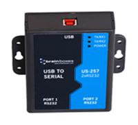 us-257 Brainboxes RS232 USB B Female to D-sub, 9 Pin Male Interface Converter