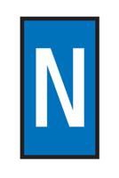 561-03146-wic3-n-pa66-bu HellermannTyton WIC Snap On Clip On Cable Marker, Blue, Pre-printed "N", 4.3 → 5.3mm Cable, 561-03146