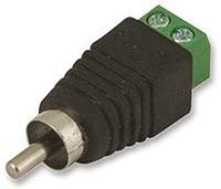 810-4608 RS PRO Black Cable Mount RCA Plug, Nickel Plated