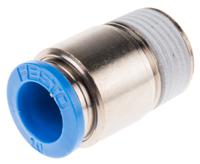 qs-38-10-i Festo QS Series Straight Threaded Adaptor, R 3/8 Male to Push In 10 mm, Threaded-to-Tube Connection Style, 153019