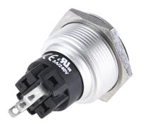 82-65611000 EAO 82 Series Push Button Switch, Momentary, Panel Mount, 22.3mm Cutout, SPDT, 240V, IP65, IP67