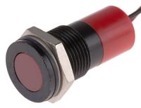 703-9014 RS PRO Red Panel Mount Indicator, 220V ac, 14mm Mounting Hole Size, Lead Wires Termination, IP67
