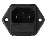 fn9260b-6-06 Schaffner 6A, 250 V ac Male Panel Mount IEC Inlet Filter FN9260B-6-06, Faston 2 Fuse