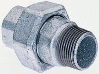 770341104 Georg Fischer Black Oxide Malleable Iron Fitting Taper Seat Union, Male BSPT 1/2in to Female BSPP 1/2in