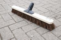 673-995 Cottam Broom, Red With Bassine Bristles for Warehouses