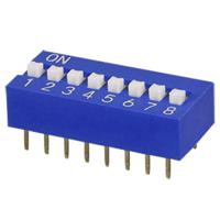 ds01-254-l-01be Same Sky 1 Way Through Hole DIP Switch SPST, Raised Actuator Actuator
