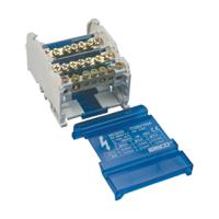 563940 nVent ERIFLEX Distribution Block, 4 Way, 10 → 25mm², 100A, 500 V, Blue