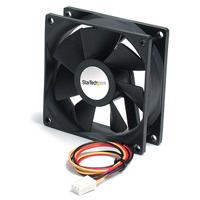 fan9x25tx3l StarTech.com Axial Fan, 12 V dc, dc Operation, 31.84cfm, 1.08W, 90mA Max, 3.6 x 3.6 x 1in