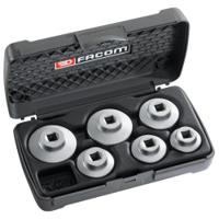 d163-j6pb Facom 6-Piece Metric 3/8" Oil Cap Socket Set, 6 point