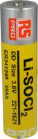 221-1621 RS PRO Lithium Thionyl Chloride 3.6V, DD Battery