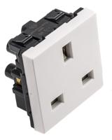 0-775-05 Legrand Mosaïc White 1 Gang Plug Socket, 13A, Type G - British, Indoor Use