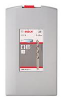 2608587017 Bosch 25-Piece Twist Drill Bit Set for Metal, 13mm Max, 1mm Min, HSS-G Bits