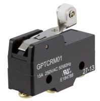 gptcrm01 ZF Short Roller Lever Micro Switch, Screw Terminal, 15 A @ 250 V ac, SPDT