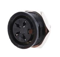490-973 RS PRO 4 Pole Din Socket, 4A, 100 V ac, Female, Panel Mount