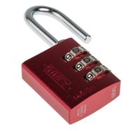 14530-red ABUS 145/30 Combination Weatherproof Aluminium, Steel Safety Padlock, 5mm Shackle, 30mm Body