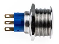 175-9333 RS PRO Push Button Switch, Momentary, Panel Mount, 22.2mm Cutout, SPDT, 250V ac, IP67