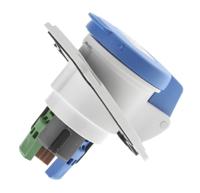 pky16f423 Schneider Electric, PratiKa IP44 Blue Panel Mount 2P + E Angled Industrial Power Socket, Rated At 16A, 230 V