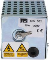605-582 RS PRO Enclosure Heater, 230V ac, 20W Output, 20W Input, 45°C, 70mm x 65mm x 67mm