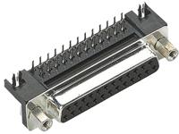 09684637812 HARTING 37 Way Right Angle Through Hole D-sub Connector Plug, 2.77mm Pitch, with 4-40 UNC Threaded Inserts, Boardlocks