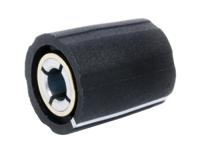 s111-004bk Sifam 11.5mm Black Potentiometer Knob for 4mm Shaft Splined, S111 004BK