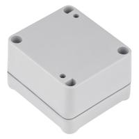 186-2274 RS PRO Grey ABS Enclosure, IP67, IK09, Grey Lid, 63.15 x 57.1 x 36.65mm