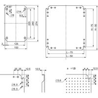 nsymf32 Schneider Electric NSYMF Series Perforated Mounting Plate, 300mm H, 200mm W for Use with Spacial CRN, Spacial S3D,