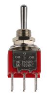 401-692 RS PRO Toggle Switch, PCB Mount, On-Off-On, DPDT, Through Hole Terminal, 120 ac/dc, 28V ac/dc