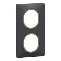 s340724e Schneider Electric Anthracite 2 Gang Light Switch Cover