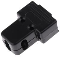 mhtri-9-p-k MH Connectors MHTRI-P Series ABS Angled, Straight D Sub Backshell, 9 Way, Strain Relief